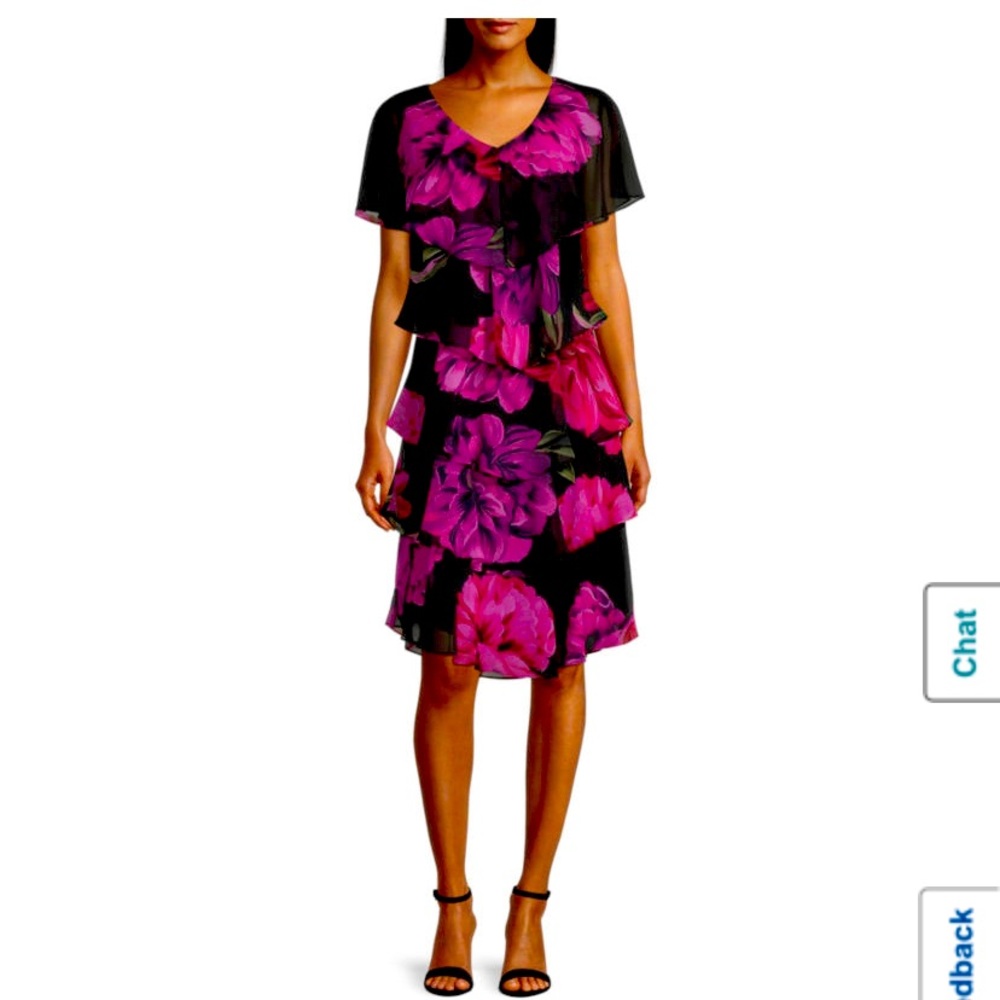 Navy floral dress